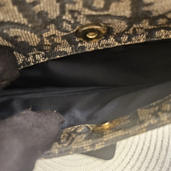 Vintage Dior Saddle Bag John Galliano Era Oblique Canvas - Picture 9 of 16